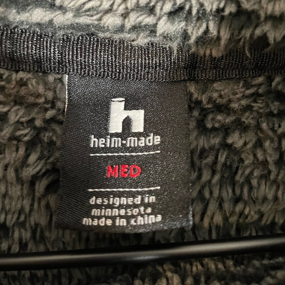 Heim Made Sherpa Fleece Pullover Super Soft & Cozy Lounge Gray Size Medium - Picture 8 of 11